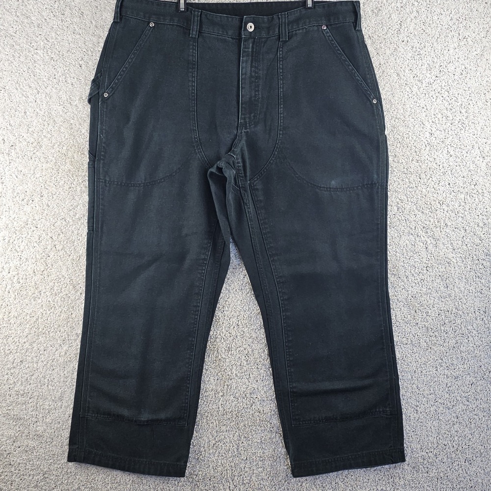 Duluth Trading Double Knee Carpenter Black Pants Mens 40x30 (29) Utility 3237-15